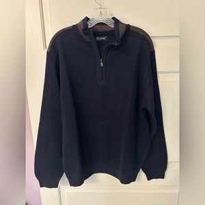 St. Croix Men’s Navy Blue 1/4 Zip Sweater